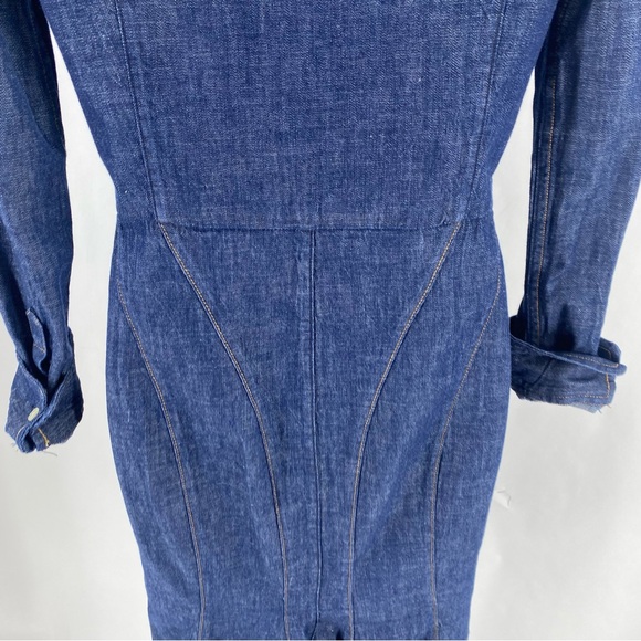 Polo Ralph Lauren dark wash blue denim dress - Picture 4 of 10